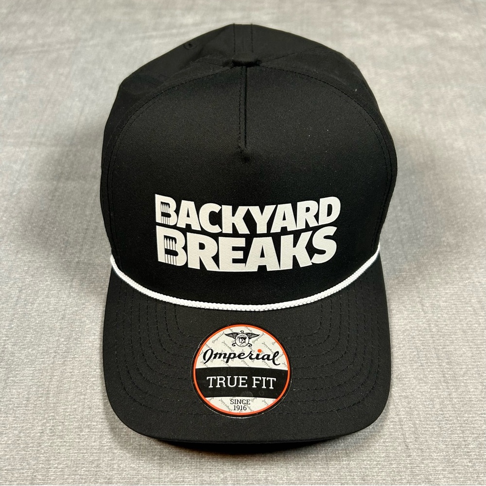 Imperial Backyard Breaks Rope Hat Black Snapback Performance Cap 5054-JAX OSFA